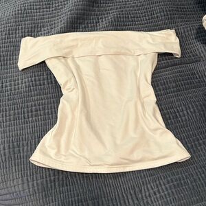 Blush Off-Shoulder Cream Tunic